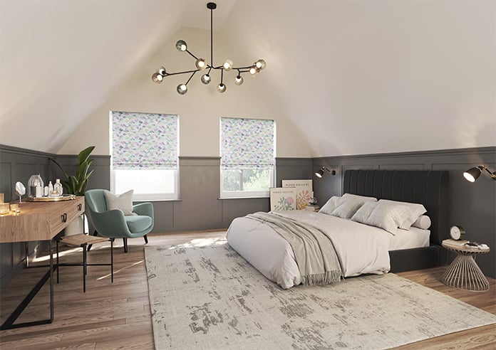 Palm Beach Faux Silk, Fantasy - Motorised Roman Blind - Image 6